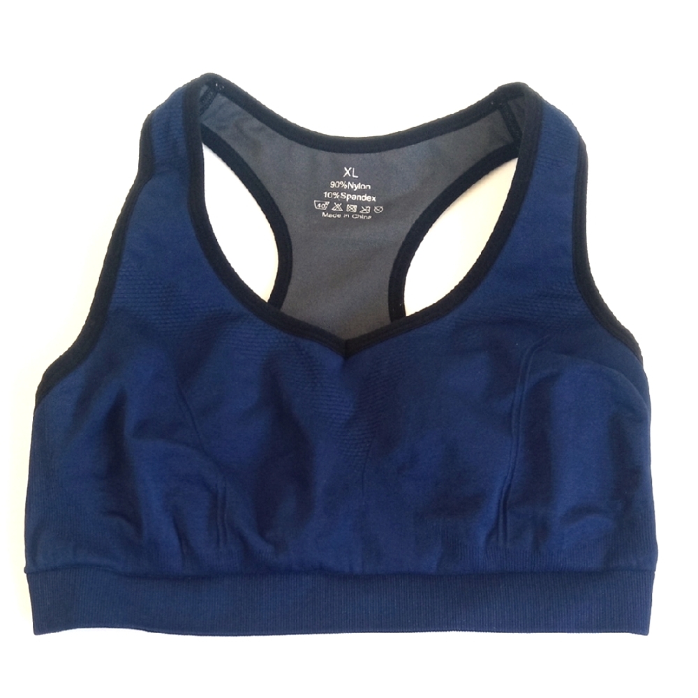Women's Navy Blue High Impact Sports Bra XL